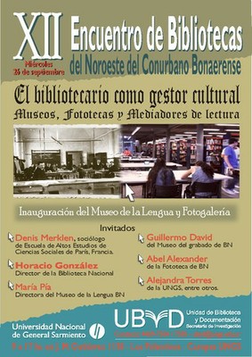 XII Encuentro de Bibliotecas del Noroeste del Conurbano Bonaerense